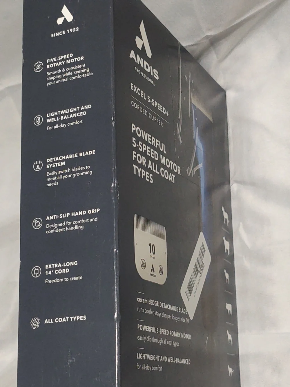 Andis 68520 Excel Professional 5-Speed Detachable Blade Clipper Kit - Animal/Dog